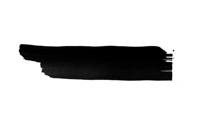 single paint ink scratch isolated on white background. grungy blank line stroke. modern paint brush swatches drawing.