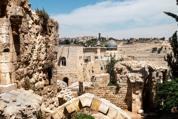 Archaelogical Ruins inthe Jewish Quater - The Old City of Jerusalem
