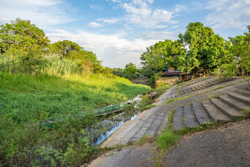 the banks of Metica river at Puerto Lopez, Meta, Colombia