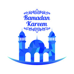 Ramadan Kareem mosque islamic background vector design illustration