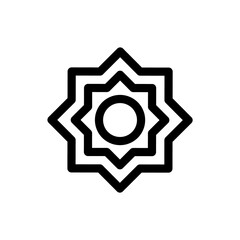 islamic art icon in vector illustration. islamic art vector icons designed in stroke style can be used for web, mobile, ui