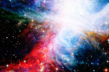 Fototapeta premium Starfield, galaxies and flares. The elements of this image furnished by NASA.