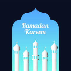 Ramadan Kareem islamic background vector illustration