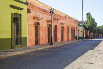 Oaxaca-México calle del centro historico y aquitectura colonial