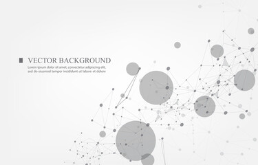 Abstract vector futuristic polygon.vector gray background