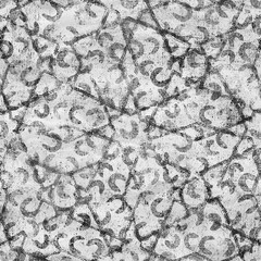 Black and white seamless abstract grunge texture. High quality illustration. Ornate glossy luxurious polished monochrome design for print and surface design. Modern textile art. Ink background.