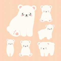six cutes bears