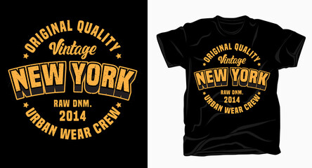 Vintage new york lettering design for t shirt