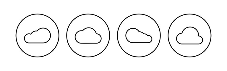 Cloud icon set. cloud vector icon