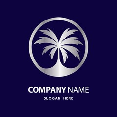 Palm tree logo images illustration