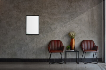 Interior of minimal Living room design and wall texture
