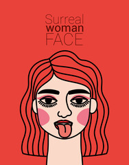 surreal woman invitation