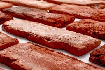 Old orange bricks. High quality photo