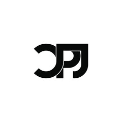 cpj letter original monogram logo design