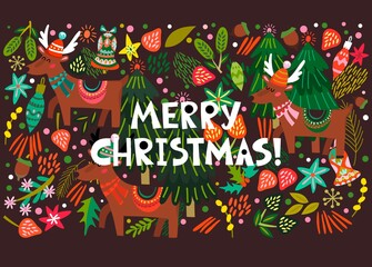 Bright Christmas Illustration. 