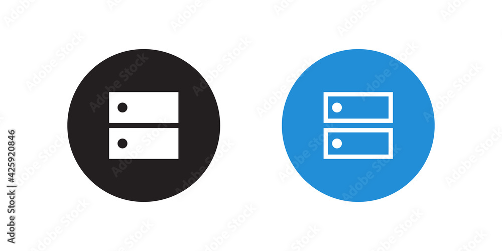 Poster data storage icon vector in flat design. application system symbol images