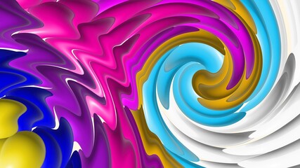 Abstract 3D colorful painting liquid background and texture illustration