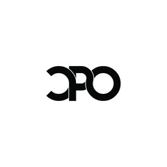 cpo letter original monogram logo design