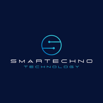 letter s technology logo design vector with modern concepts and lines for digital and data companies