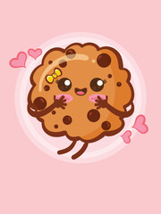 cute cookies cartoon character