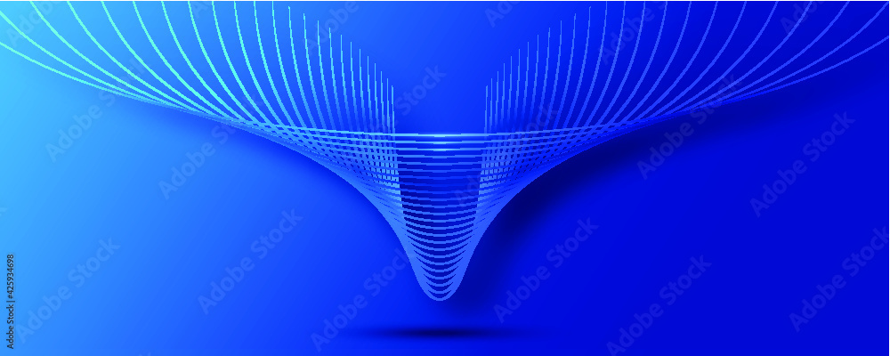 Poster blue lines composed of abstract texture background graphics with a sense of technology