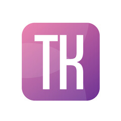 TK Letter Logo Design With Simple style