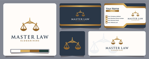 Obraz na płótnie Canvas master law , justice , logo design inspiration