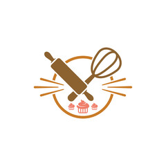 Bakery logo design vector illustration, Creative Bakery logo design concept template, symbols icons
