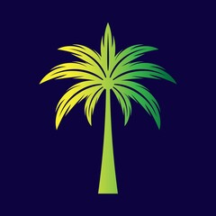Fototapeta na wymiar Palm tree logo images illustration