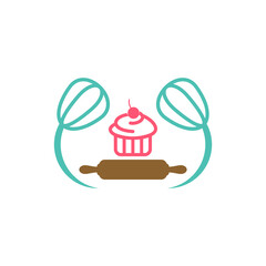 Bakery logo design vector illustration, Creative Bakery logo design concept template, symbols icons