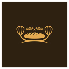 Bakery logo design vector illustration, Creative Bakery logo design concept template, symbols icons