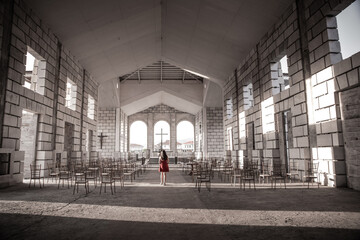 Beautifully reconstructed Filipino heritage and cultural houses that form part of Las Casas FIlipinas de Acuzar resort at Bagac, Bataan, Philippines.