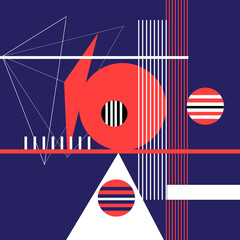 Abstract background of geometric objects