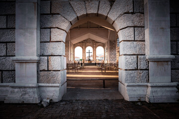Beautifully reconstructed Filipino heritage and cultural houses that form part of Las Casas FIlipinas de Acuzar resort at Bagac, Bataan, Philippines.