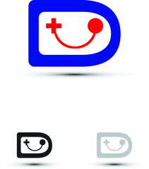 Medical logo or Doctor logo with smile concept