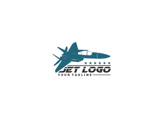 jet logo in addition to an illustration of a jet flying at high speed