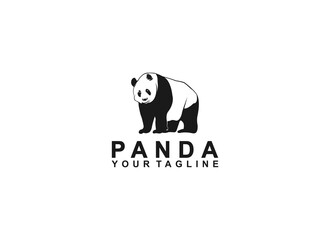Obraz premium panda logo design template inspiration, vector illustration in white background