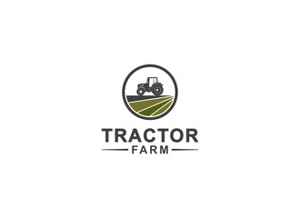 tracktor farm logo in white background