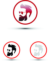 Men salon logo with beautiful colors also best for barber shop