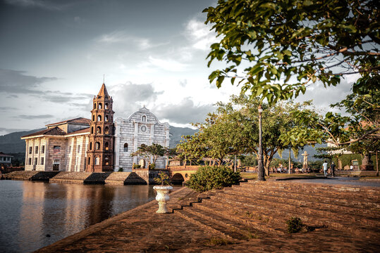 Beautifully reconstructed Filipino heritage and cultural houses that form part of Las Casas FIlipinas de Acuzar resort at Bagac, Bataan, Philippines.