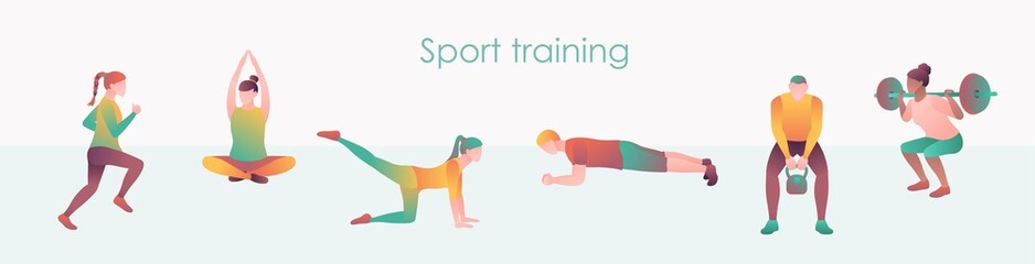 Athlete and fitness training web page template