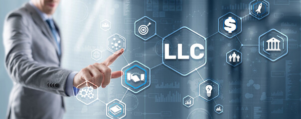 LLC. Limited Liability Company. Business Technology Internet