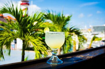 Cold Drink Delicious Margarita a Tropical Cocktail