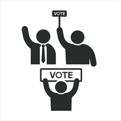 collection of illustrations of people celebrating elections.