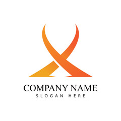 X Letter Logo Template vector icon illustration design