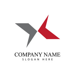 X Letter Logo Template vector icon illustration design