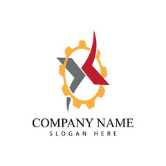 X Letter Logo Template vector icon illustration design