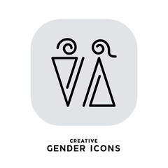 Creative gender icons for designers