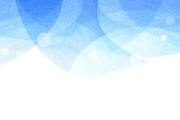 円形の重なり　アブストラクト　基調色はブルー
