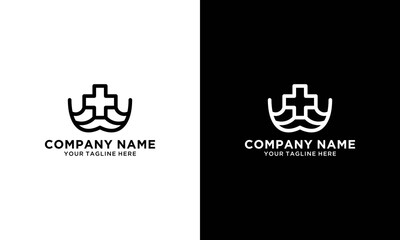 Medical Logo Health Icon. Abstract  Waves